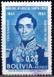 Stamps : America : Bolivia :  Mariscal Santa Cruz	
