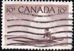 Stamps Canada -  Inuic en canoa	