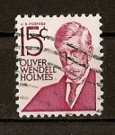 Stamps : America : United_States :  Olivier Wendell Holmes.- Tipo III.