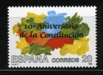 Stamps Spain -  X Aniversario de la Constitución    1988