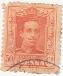 Stamps : Europe : Spain :  ALFONSO XIII. TIPO "VAQUER" FRENTE