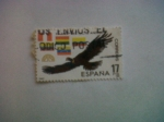 Stamps Spain -  xv.aniversario del pacto andino