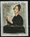 Stamps : Europe : Monaco :  Pintura de Modigliani