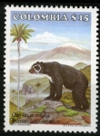Stamps Colombia -   Fauna Oso de anteojos