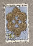 Stamps Czechoslovakia -  Amuleto siglo VIII