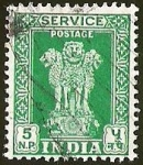 Stamps : Asia : India :  TRES LEONES