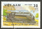 Sellos de Asia - Vietnam -  387 - locomotora