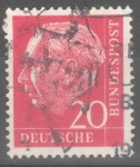 Stamps : Europe : Germany :  ALEMANIA_SCOTT 710 PRES. THEODOR HEUSS. $0.2