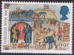 Stamps : Europe : United_Kingdom :  900 ANIVERSARIO DEL LIBRO DOMESDAY. HOMBRE LIBRE