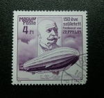 Stamps Hungary -  Ferdinand Von Zeppelin.