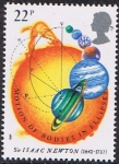 Stamps Europe - United Kingdom -  SIR ISAAC NEWTON. MOVIMIENTO DE LOS CUERPOS EN ELIPSES