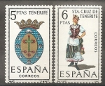 Sellos de Europa - Espa�a -  Escudo y traje típico (Tenerife)