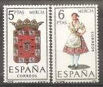 Sellos de Europa - Espa�a -  Escudo y traje típico (Murcia)