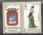 Sellos de Europa - Espa�a -  Escudo y traje típico (Huesca)