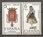Stamps Spain -  Escudo y traje típico (Gerona)