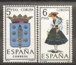 Stamps : Europe : Spain :  Escudo y traje típico (Coruña)