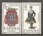 Stamps Spain -  Escudo y traje típico (Ciudad Real)