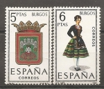 Sellos del Mundo : Europa : Espa�a : Escudo y traje típico (Burgos)