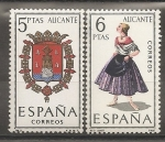 Stamps : Europe : Spain :  Escudo y traje típico (Alicante)