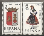 Stamps : Europe : Spain :  Escudo y traje típico (Avila)
