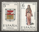 Stamps Spain -  Escudo y traje típico (Ifni)