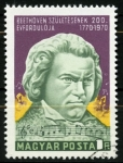 Stamps : Europe : Hungary :  Beethoven