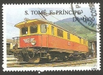 Sellos de Africa - Santo Tom� y Principe -  1245 G - locomotora eléctrica