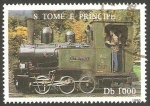 Stamps : Africa : S�o_Tom�_and_Pr�ncipe :  1245 D - locomotora a vapor