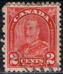 Sellos de America - Canad� -  Scott  165  Rey George V (8)