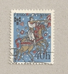 Stamps Czechoslovakia -  Jinete disparando
