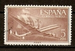 Stamps : Europe : Spain :  Superconstellation y nao Santa Maria.