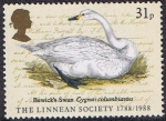 Sellos de Europa - Reino Unido -  200 ANIV. DE LA LINNEAU SOCIETY DE LONDRES. CISNE DE BEWICK