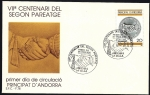 Stamps Andorra -  VII centenario del segundo pareatge - SPD