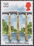 Stamps United Kingdom -  ARQUEOLOGIA INDUSTRIAL. EL ACUEDUCTO DE PONTCYSYLLTE