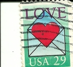 Sellos del Mundo : America : Estados_Unidos : Love -Amor