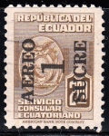 Stamps : America : Ecuador :  Sobrecargo 	