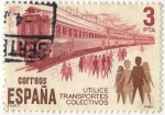 Stamps Spain -  2560.- Utilize transportes colectivos. Ferrocarril