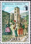 Stamps : Europe : Andorra :  EXPOSICIÓN MUNDIAL DE FILATELIA ESPAÑA 75