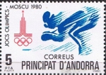Stamps : Europe : Andorra :  JUEGOS OLÍMPICOS DE MOSCÚ. ESQUÍ