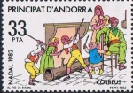 Stamps Andorra -  NAVIDAD 1982. JUEGO INFANTIL TIO DE NADAL