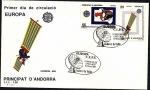 Stamps Andorra -  EUROPA  CEPT 1991  Satélite Europeo Olympus  - SPD