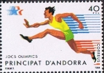 Stamps Andorra -  JUEGOS OLIMPICOS. CORREDOR EN PLENA CARRERA