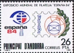 Stamps Andorra -  EXPOSICIÓN MUNDIAL DE FILATELIA ESPAÑA'84
