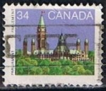 Sellos de America - Canad -  Scott  925  Biblioteca del Parlamento (2)