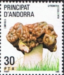 Stamps : Europe : Andorra :  NATURALEZA. FALSA COLMENILLA (GYROMITRA ESCULENTA)
