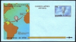 Stamps Spain -  Aerograma - Primera travesía del atlántico este-oeste en globo
