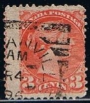Sellos de America - Canad -  Scott  37b  Reina Victoria (4)