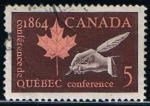 Stamps Canada -  Scott  432  Hoja de arce y Mano con la Pluma