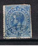 Stamps Spain -  Edifil  184  Alfonso XII. Sellos de impuesto de guerra.  