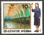 Stamps North Korea -  1917 - estación de metro, tren